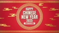 Red Modern & Minimal Happy Chinese New Year 2025 Twitter Post template
