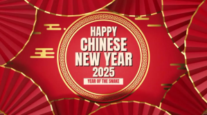 红色 Chinese New Year 2025 Post di Twitter Template