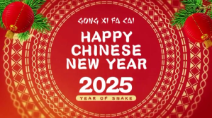 Red Modern & Minimal Happy Chinese New Year Pos Twitter template