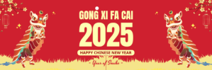 Red Modern & Minimal Happy Chinese New Year Tajuk Twitter template
