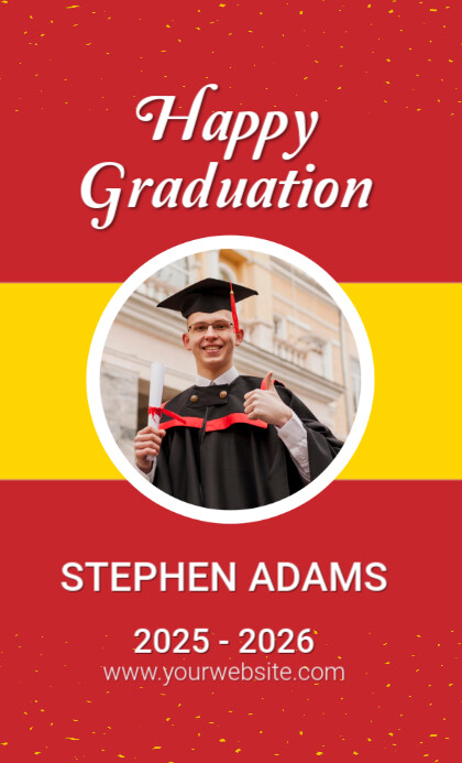 Red Modern & Minimal Happy Graduation Us Legal Template | PosterMyWall