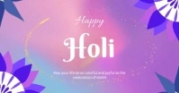 Red Modern & Minimal Happy Holi Online Wish Video  Facebook Event Cover template