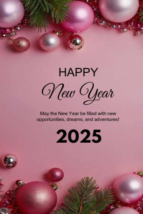 Copy of Red Modern & Minimal Happy New Year Poster | PosterMyWall