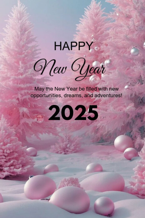 Copy of Red Modern & Minimal Happy New Year Poster | PosterMyWall