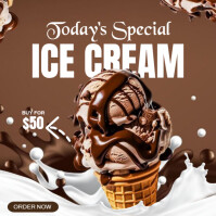 Marron Ice Cream Special Offer Instagram-Beitrag Template
