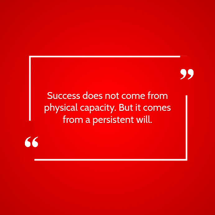 Red Modern & Minimal Inspiration Quote Instagram Post template