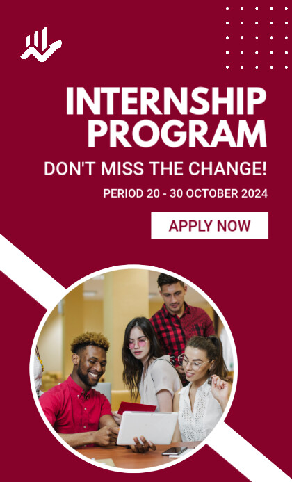 Red Modern & Minimal Internship Program Us Legal template