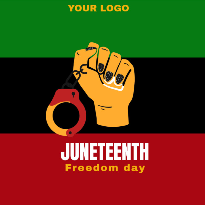 Red Modern & Minimal Juneteenth Freedom Day Instagram Post template