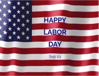 Red Modern & Minimal Labor Day Greetings Flyer (us Letter) template