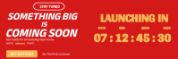 Red Modern & Minimal Launch Announcement Email Header E-poskop template
