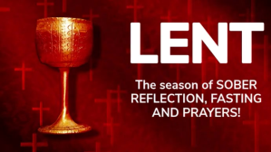 Red Modern & Minimal Lenten Season Digital Display (16:9) template