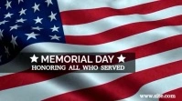 Red Modern & Minimal Memorial Day Video Digital Display (16:9) template