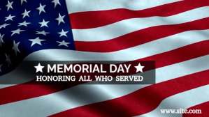 Red Modern & Minimal Memorial Day Video Digital Display (16:9) template