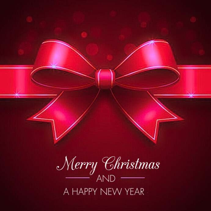 Copy of Red Modern & Minimal Merry Christmas And A Happy New Year ...