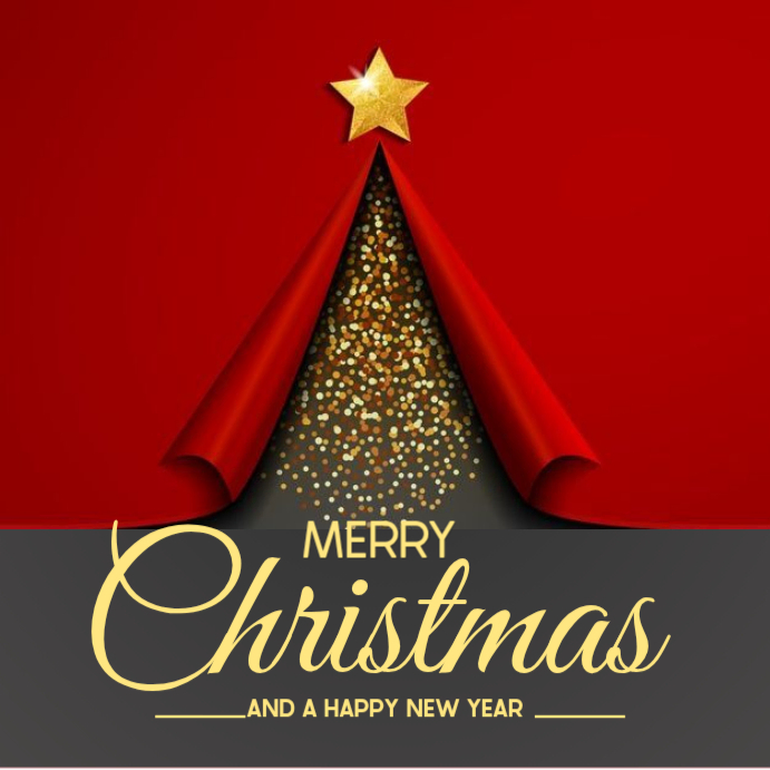 Plantilla de Red Modern & Minimal Merry Christmas Greeting Card ...