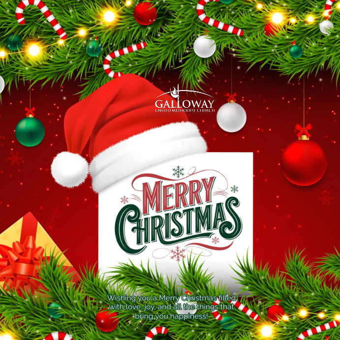 Red Modern & Minimal Merry Christmas Instagram Post Template | PosterMyWall