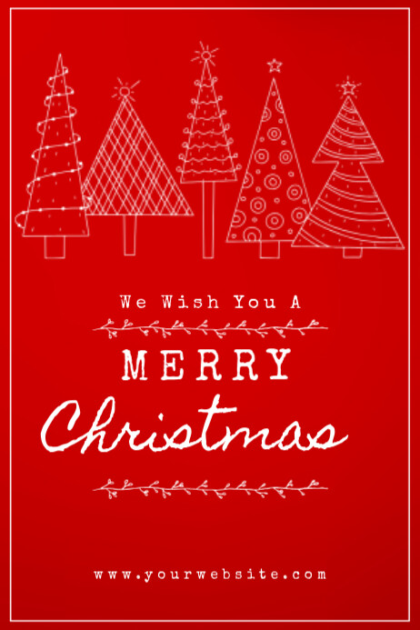 Copy of Red Modern & Minimal Merry Christmas Poster | PosterMyWall