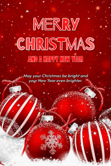 Copy of Red Modern & Minimal Merry Christmas Poster | PosterMyWall