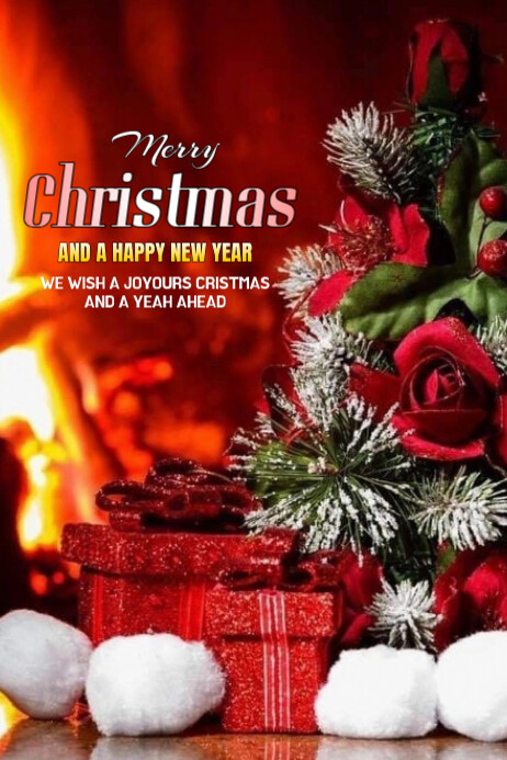 Copy of Red Modern & Minimal Merry Christmas Poster | PosterMyWall