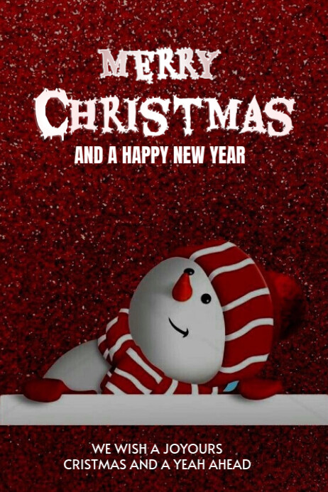 Copy of Red Modern & Minimal Merry Christmas Poster | PosterMyWall
