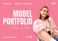 สีแดง Model Portfolio A4 Template - Page 1