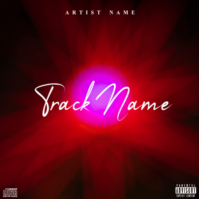 Red modern & minimal music album cover album cover Template | PosterMyWall