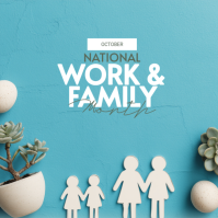 Azul National Work & Family Month Post Instagram Template
