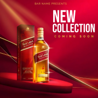Red Modern & Minimal New Product Launch Square template