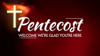Red Modern & Minimal Pentecost Celebration Digital Display Video template