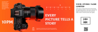 Red Modern & Minimal Photography Template Design Banner  Banner 2' × 6'