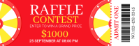 Red Modern & Minimal Raffle Contest Twitter Banner Twitter-header template
