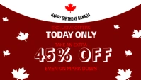 Red Modern & Minimal Red Canada Day Sale Poster Blog Header template