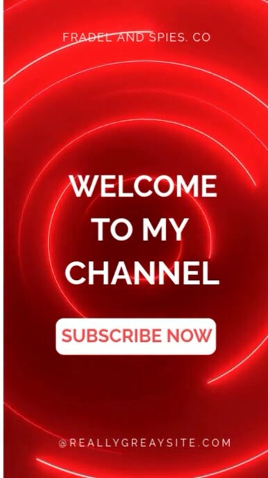 Welcome Red Color Design Red Modern & Minimal Red Color Welcome To My Channel Digital Display (9 ...