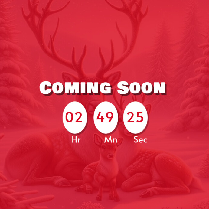 Red Modern & Minimal Red Show Count-down Design Template Instagram Post
