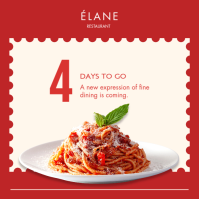 Red Restaurant Opening Countdown โพสต์บน Instagram Template - Page 2