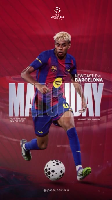 Red Modern & Minimal Soccer Match Day Instagram Reel template
