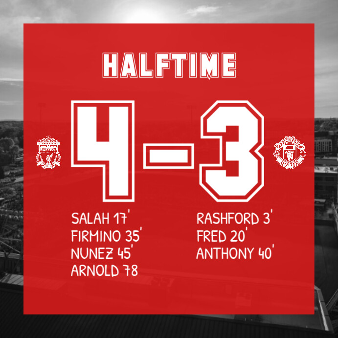 Copy of Red Modern & Minimal Sports Final Score Instagram Post ...