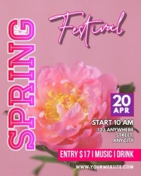 Red Modern & Minimal Spring Festival Instagram Portrait template