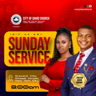 Rouge Sunday Service Square Template