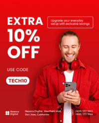 Red Tech Sale Instagram Portrait Template - Page 5