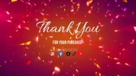 Red Modern & Minimal Thank You  Digital Displ template