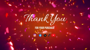 Red Modern & Minimal Thank You  Digital Displ Digitalt display (16:9) template