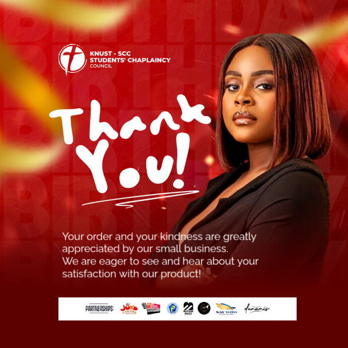 Copy of Red Modern & Minimal Thank You Instagram Post | PosterMyWall