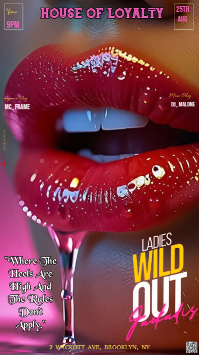 Red Modern & Minimal This Poster Design Is Visually Striking Tittled Ladies Wild Out Saturday  Insta Instagram 快拍 template
