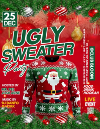 Rot Ugly Sweater Party Løbeseddel Template
