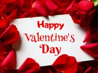 Red Modern & Minimal Valentine Card Yard Sign template