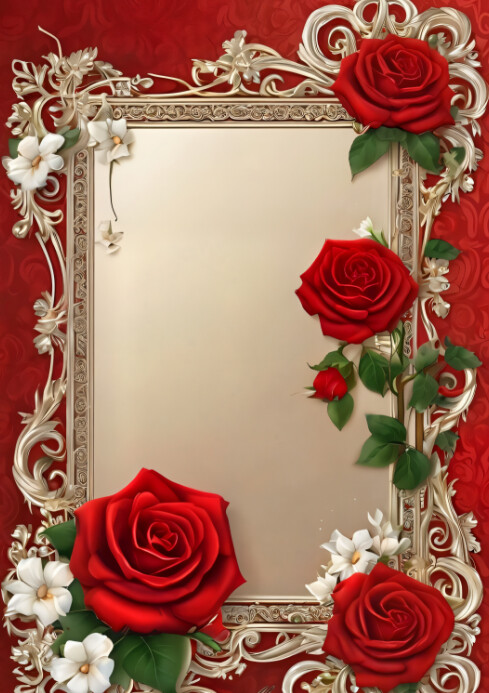 Copy of Red Modern & Minimal Wedding Invitation Frame A3 | PosterMyWall