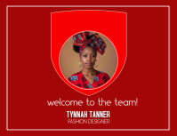 Red Modern & Minimal Welcome To The Team Flyer Flyer (us Letter) template