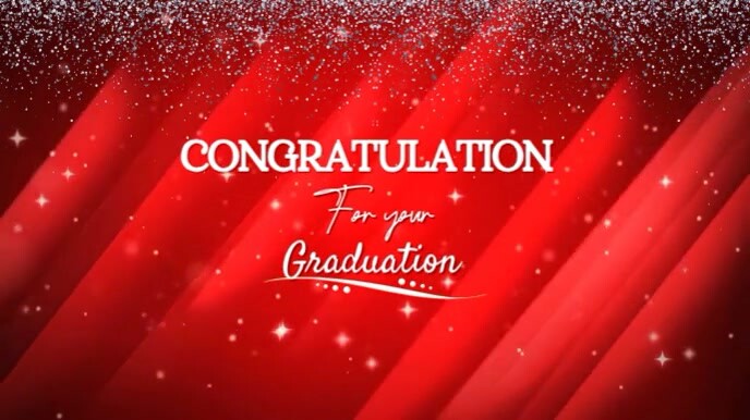 Red Modern & Minimal Congratulation Presentasi (16:9) template
