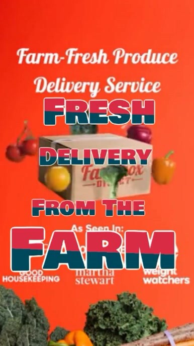 Red Modern & Minimal Farmer's Market Promotions Instagram Reel template